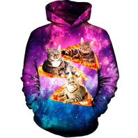 Space, Cats, and Pizza Hoodie