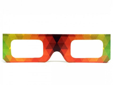 Paper Rainbow Geometric Diffraction Glasses