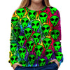 Trippy Green Martian Girls' Sweatshirt