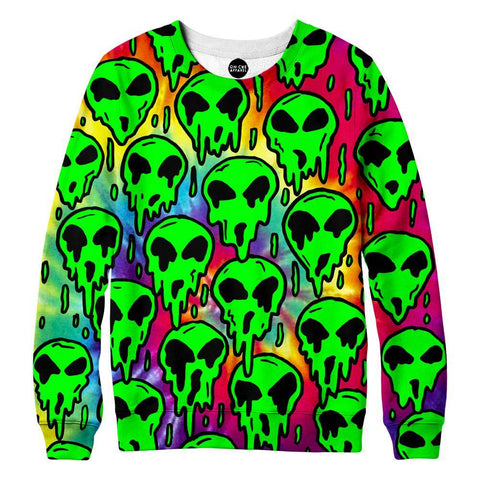 Trippy Green Martian Girls' Sweatshirt