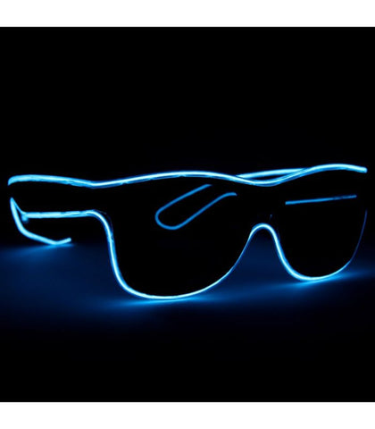 Blue Electro Light Up Glasses