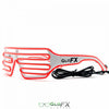 White with Red Light Up Shutter Shades *Sound Activated*