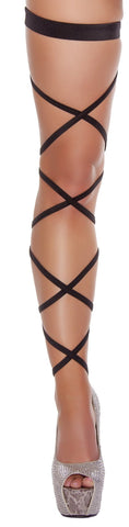 Leg Wraps with Attached Thigh Garter