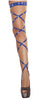 Rhinestone Leg Wrap with Attached Garter