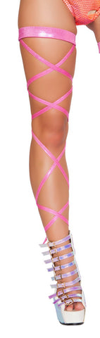 Shimmer Leg Wraps with Attached Garter
