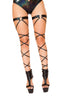 Shimmer Leg Wraps with Attached O-Ring Garter