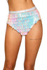 Raindrop Sequin & Shimmer High-Waisted Shorts