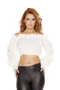 Ruffled Tube Top with Sleeves