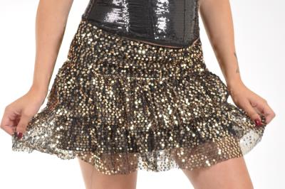 Ruffle Sequin Skirt