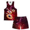Alien Panda Tank and Shorts Outfit