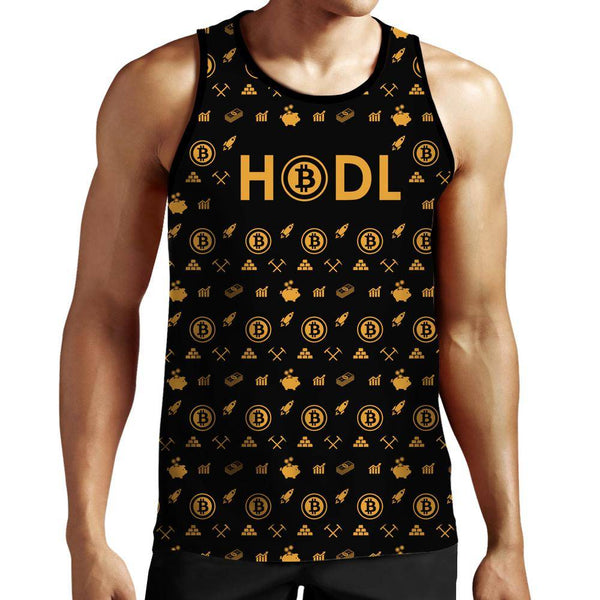 Bitcoin HODL Gold Tank Top