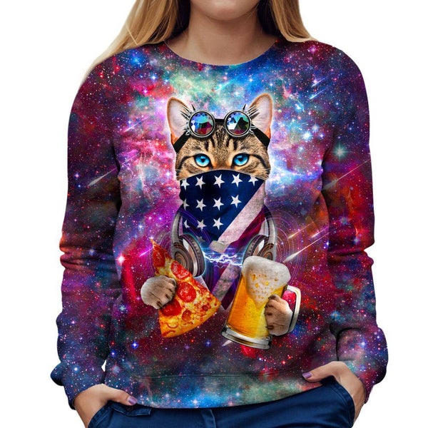 USA Rave Cat Girls' Sweatshirt