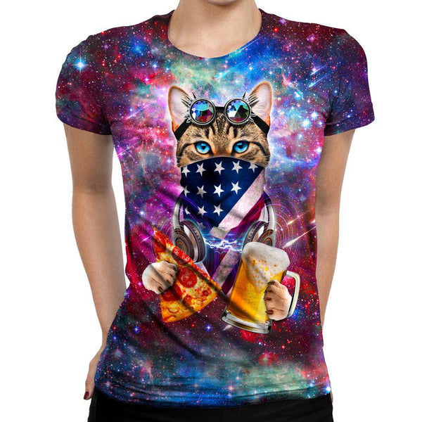 USA Rave Cat Girls' T-Shirt
