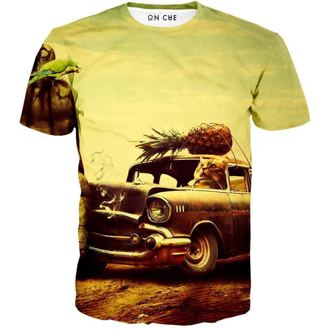 Cat Stunt Driver T-Shirt