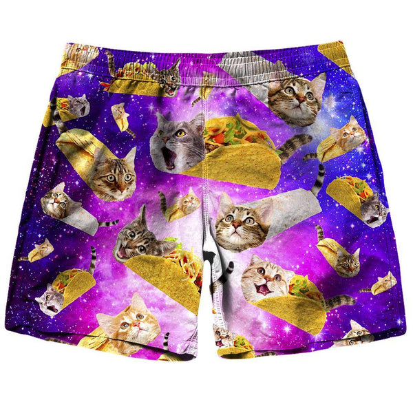 Tacos and Cats Purple Shorts