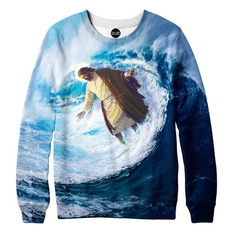 Jesus Surfs Sweatshirt