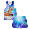 DJ Paws Tank and Shorts Outfit