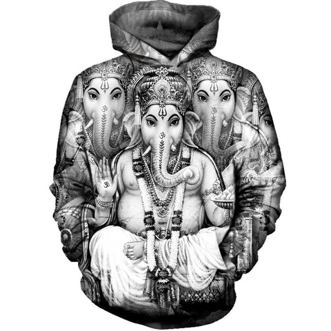Ganesha BW Hoodie