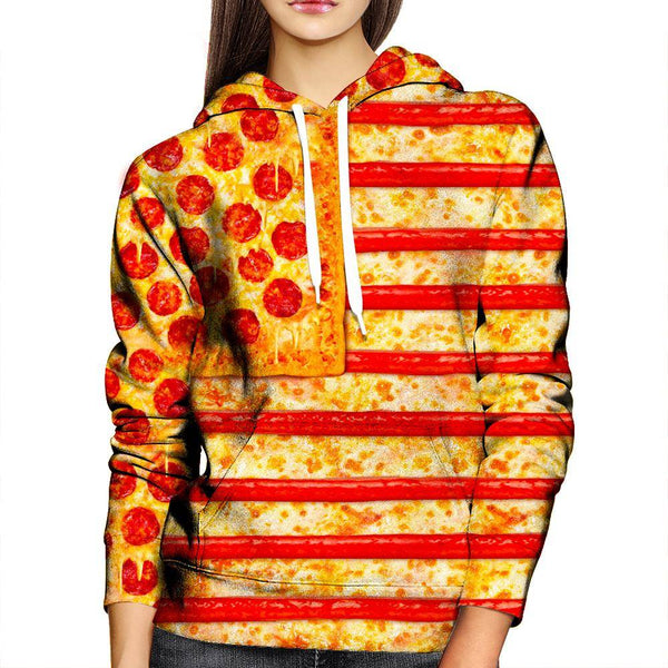 United States Flag Pizza Girls' Hoodie