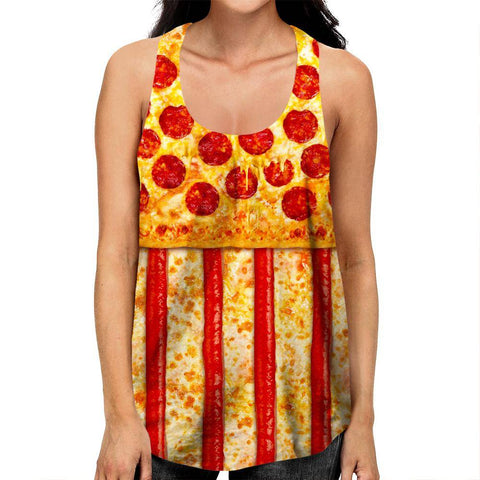 United States Pizza Girls' Tank Top