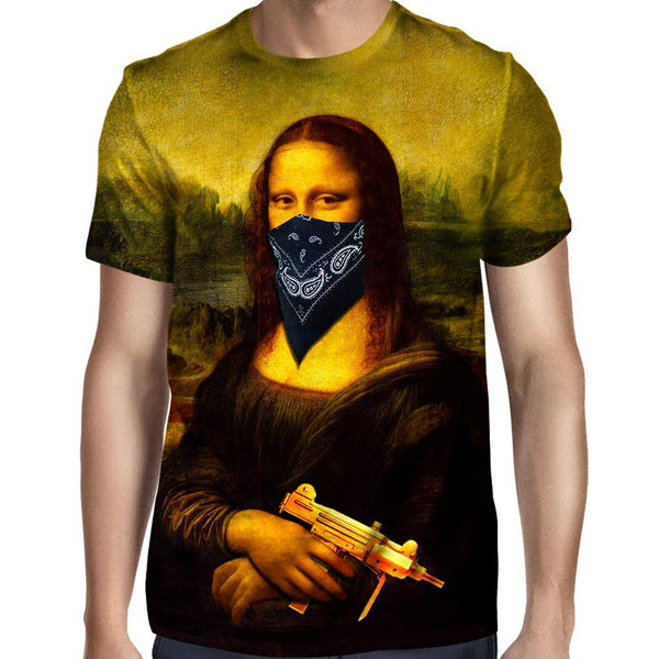Gangster Mona Lisa T-Shirt