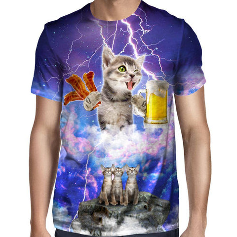 Kitties Love Beer and Bacon T-Shirt