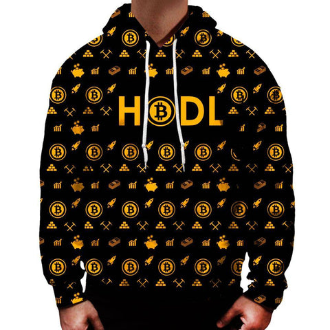 Bitcoin HODL Gold Hoodie
