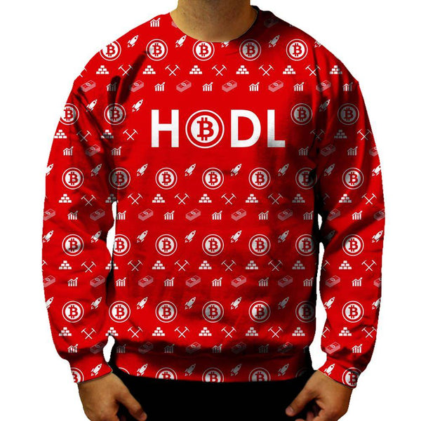 Bitcoin HODL Red Sweatshirt