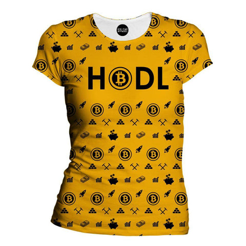 Bitcoin HODL Yellow Girls' T-Shirt