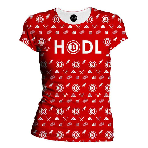 Bitcoin HODL Red Girls' T-Shirt