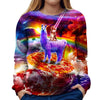 Llamas Evil Kitty Girls' Sweatshirt