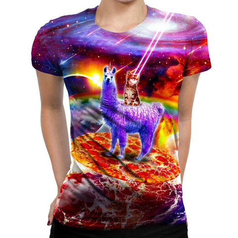Llamas Evil Kitty Girls' T-Shirt