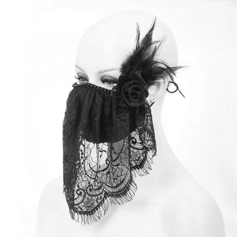 Lace With Flower Mask