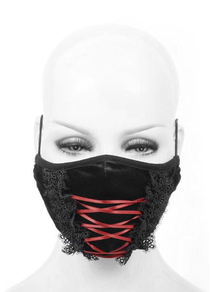 Lace-Up Corset Style Mask With Lace