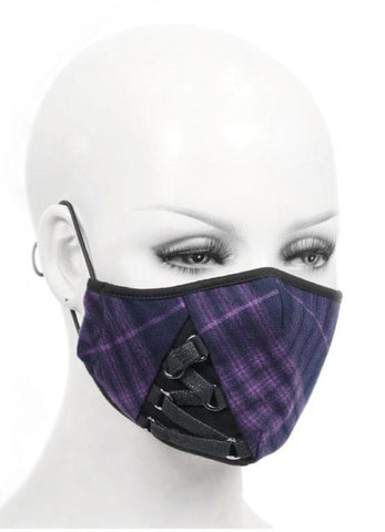 Plaid With Laces Mask