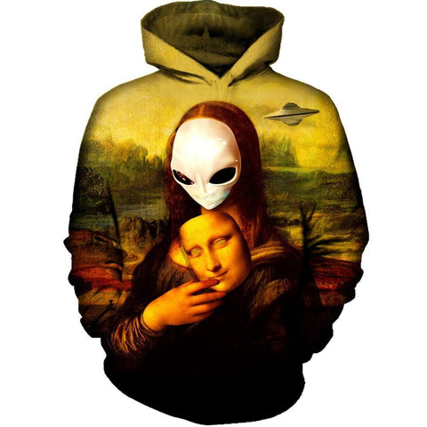 Alien Mona Lisa Hoodie