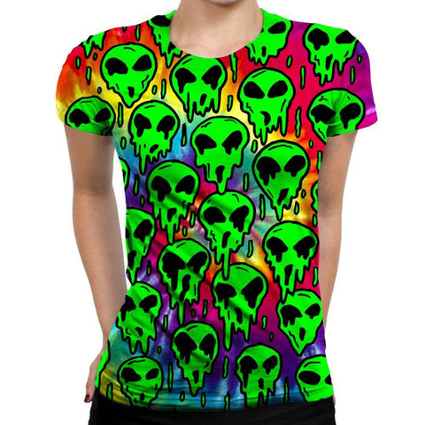 Trippy Green Martian Girls' T-Shirt