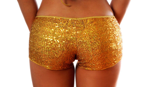 Gold Club Sequin Shorts