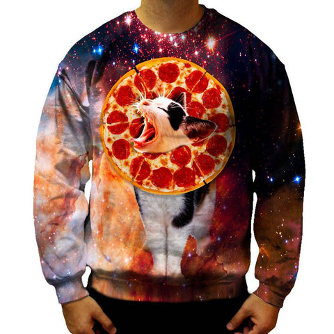 Pizza Lion Cat Sweatshirt