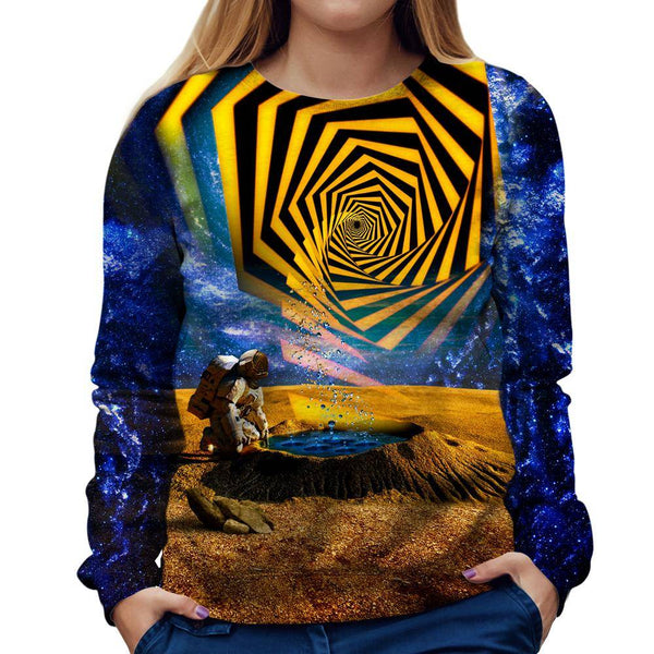 Astronaut Yellow Portal Girls' Sweatshirt