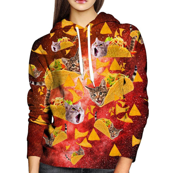 Tacos and Cats Red Girls Hoodie