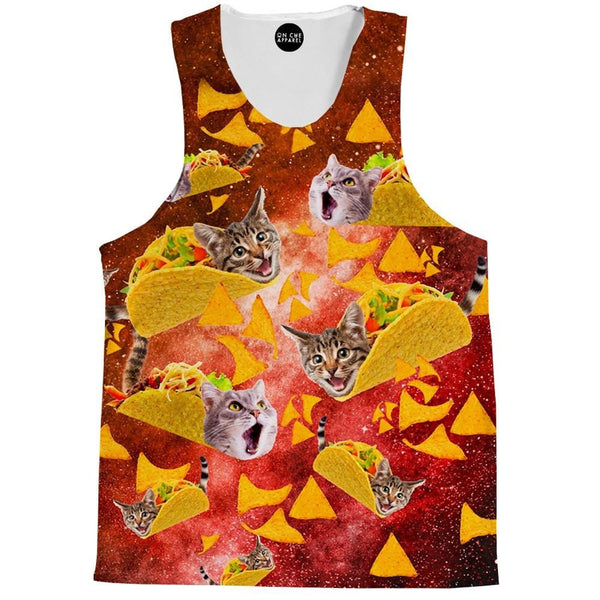 Tacos and Cats Red Tank Top