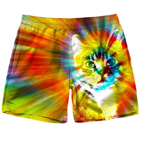 Tie Dye Cat Shorts