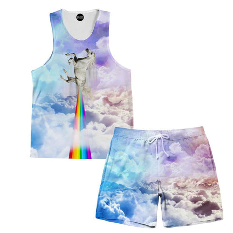 Flying Unicorn Tank and Shorts Outfit