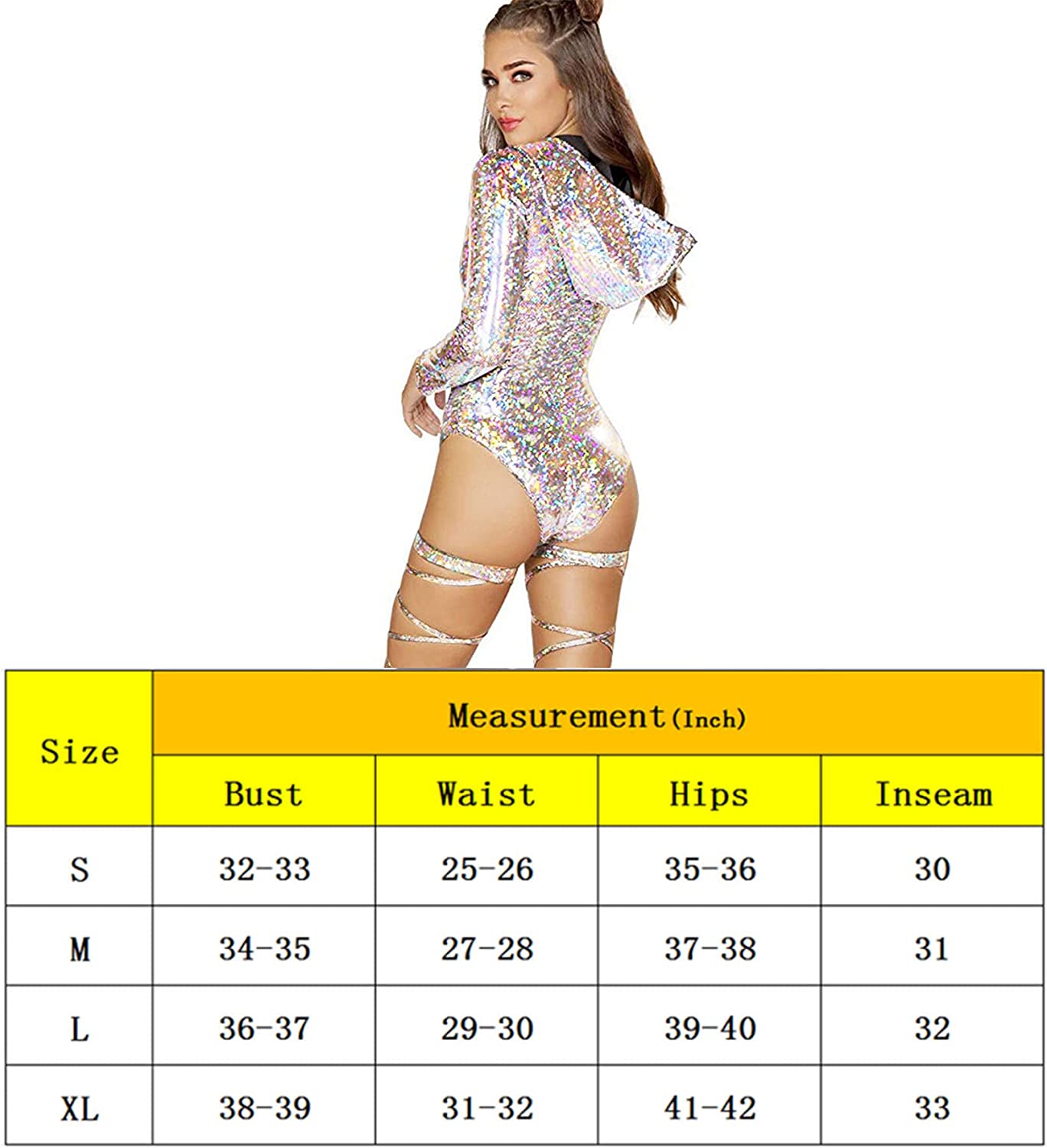 Mesh Bodysuit With a Hood, Womens Rave Outfits