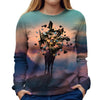 Deer Shapes Girls' Sweatshirt