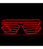 White with Red Light Up Shutter Shades *Sound Activated*